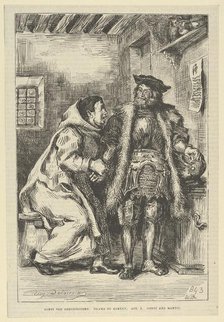 Goetz and Friar Martin, after 1845., after 1845. Creator: Eugene Delacroix.