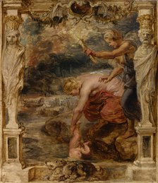 Thetis Dipping the Infant Achilles into the River Styx, c.1635. Creator: Rubens, Pieter Paul (1577-1640).
