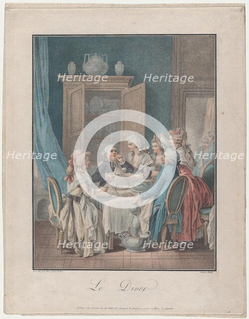 The Dinner, 1787-89. Creator: Louis Marin Bonnet.
