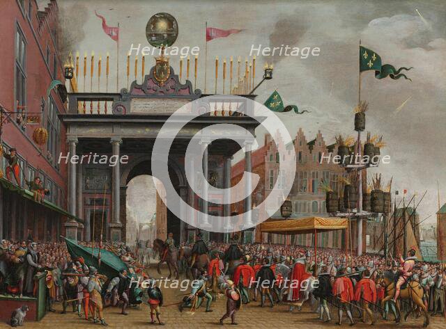 Joyful Entry of the Duke of Anjou in Antwerp on 19 February 1582, 1582-1600. Creator: Monogrammist M.H.V.H..