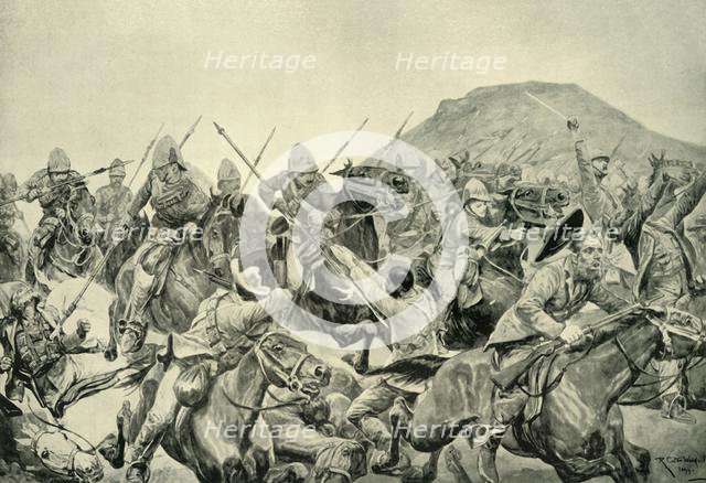 'The Battle of Elandslaagte - Charge of the 5th Lancers', 1900. Creator: Richard Caton Woodville II.