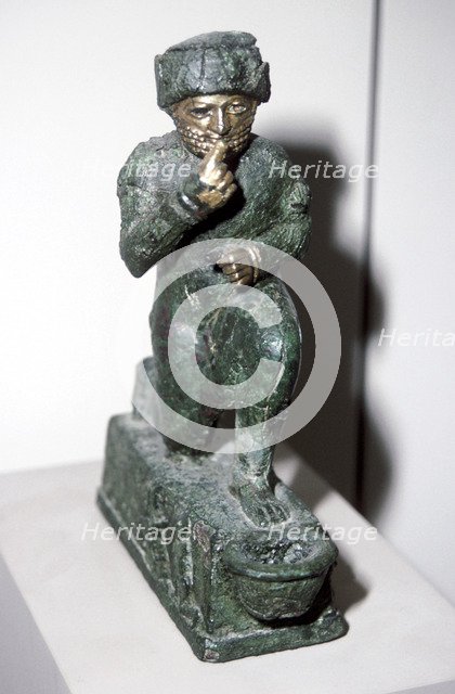 Bronze figurine of a kneeling worshipper, Larsa, 2nd millenium BC. Artist: Unknown