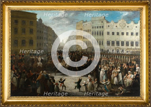 Prince Joseph Poniatowski Entering Krakow on 15 July 1809, 1821. Creator: Michal Stachowicz.