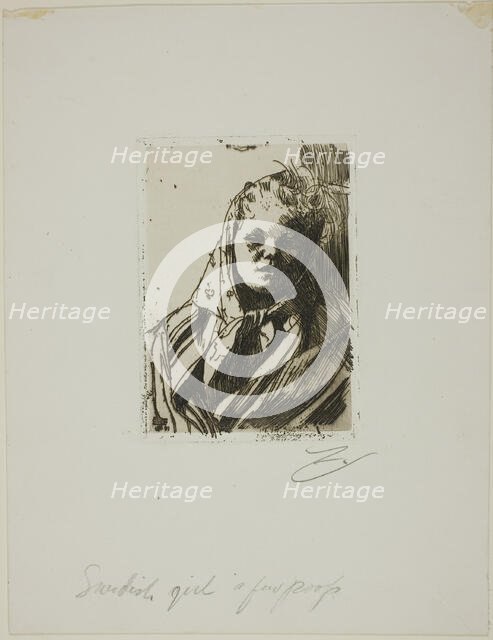 Dalecarlian Peasant Woman, 1891. Creator: Anders Leonard Zorn.