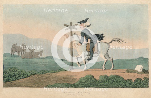'Doctor Syntax, Losing His Way', 1820. Artist: Thomas Rowlandson.