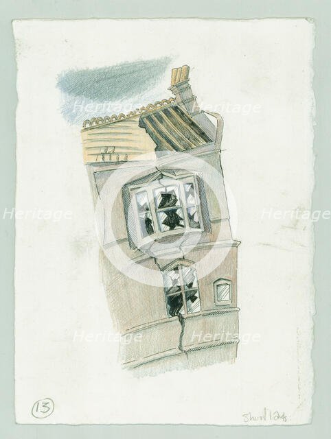 German naval bombardment of Scarborough, North Yorkshire, 1914 (2014). Creator: Judith Dobie.