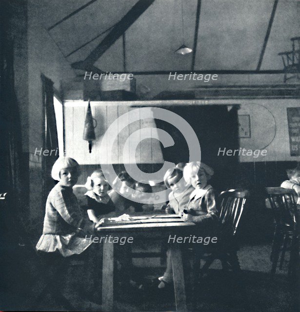 'Lessons for London children in the village hall', 1941. Artist: Cecil Beaton.