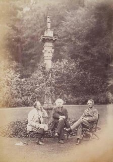 Millais, John Bright and Sir Henry James at Dalguise, from an album compiled by John Everett Millais Creator: Rupert Potter.