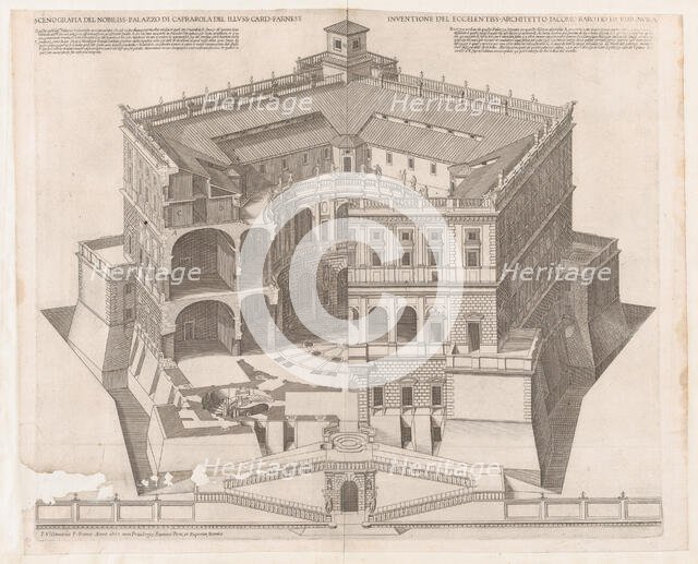 Speculum Romanae Magnificentiae: Farnese Palace, 16th century., 16th century. Creator: Francesco Villamena.