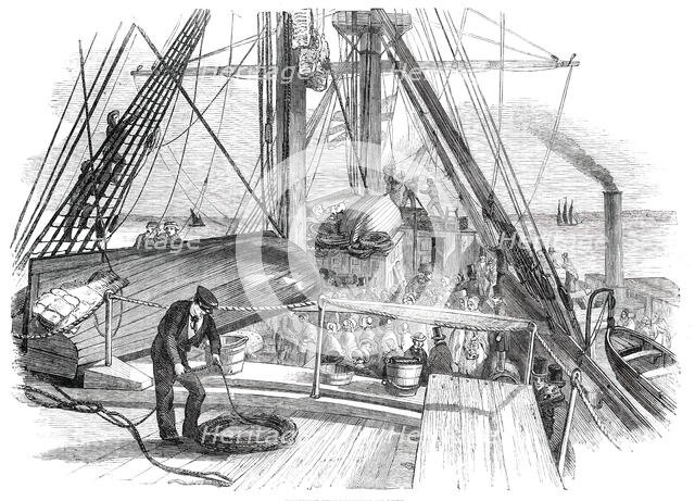 Emigrant Needlewomen on Deck, 1850. Creator: Unknown.