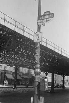 Street signs, 61st Street between 1st and 3rd Avenues, New York, 1938. Creator: Walker Evans.