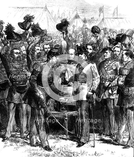 The Belgian Gardes Civiques at Wimbledon Camp: "The Vin d’Honneur", 1871. Creator: Unknown.