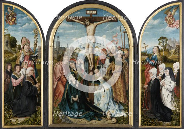 Crucifixion Triptych of the Humbracht Family of Frankfurt, 1504-c 1508. Creator: Master of Frankfurt.