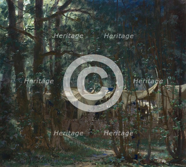 Attila's Camp. Stage design for the Opera "La Burgonde" by Paul Vidal, c 1898. Creator: Jambon, Marcel (1848-1908).