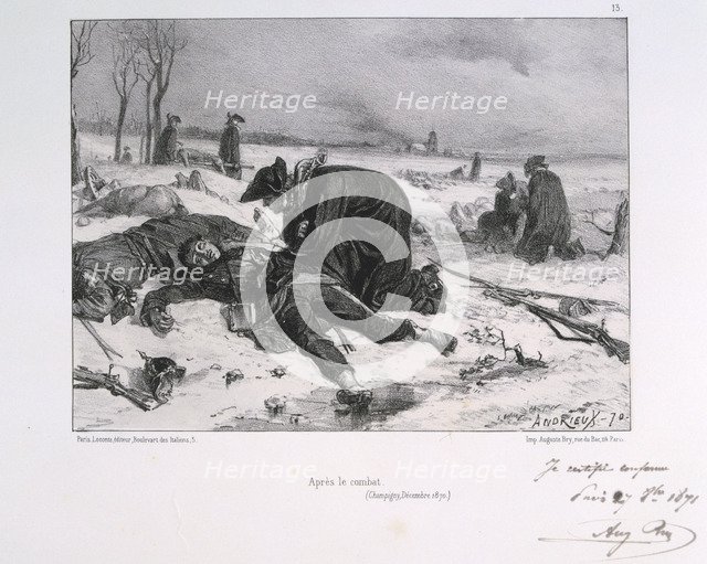 After the Battle of Champigny, Franco-Prussian War, 1870 (1871).  Artist: Auguste Bry