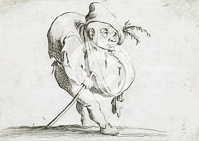 A Hunchback with a Cane, 1616. Creator: Jacques Callot.