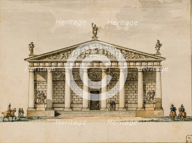 Project of the riding hall for the Imperial Horse Guards in Saint Petersburg, c1744 and 1817.