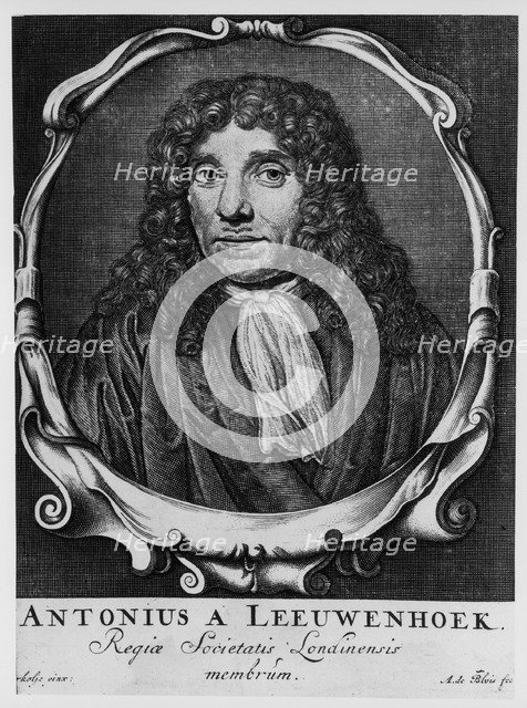 Antoni van Leeuwenhoek, Dutch pioneer of microscopy, c1660. Artist: Abraham de Blois