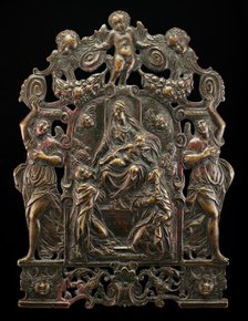 Pax with the Madonna of the Rosary, fourth quarter 16th century. Creator: Unknown.