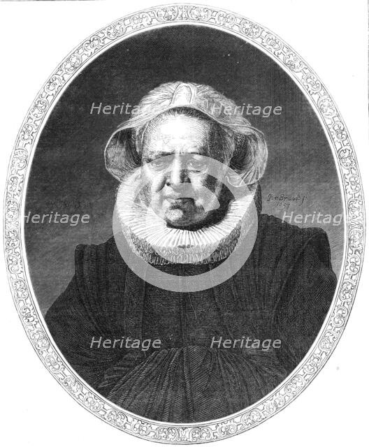 Portrait of an Old Woman, by Rembrandt, in the National Gallery, 1868. Creator: Unknown.