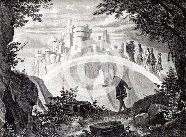 Das Rheingold by Richard Wagner. Entrance of the Gods into Valhalla. Illustration to the premiere, 1