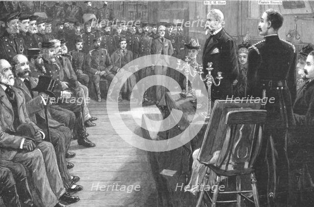 'The Presentation to Sir Eyre Massey Shaw, on the Occasion of his Retirement, by the...', 1891. Creator: Unknown.