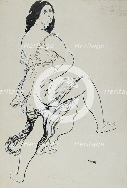 Portrait of Isadora Duncan dancing, early 20th century. Artist: Leon Bakst.