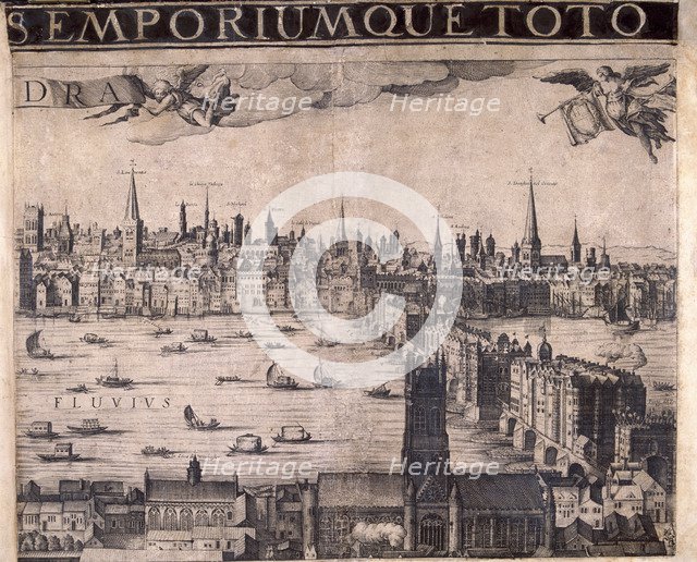 Panorama of London, 1629. Artist: Anon