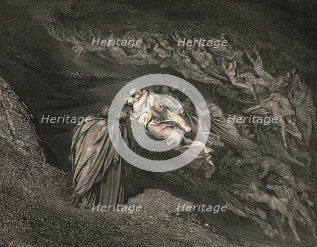 'Love brought us to one death: Caina waits the soul, who split our life', c1890.  Creator: Gustave Doré.