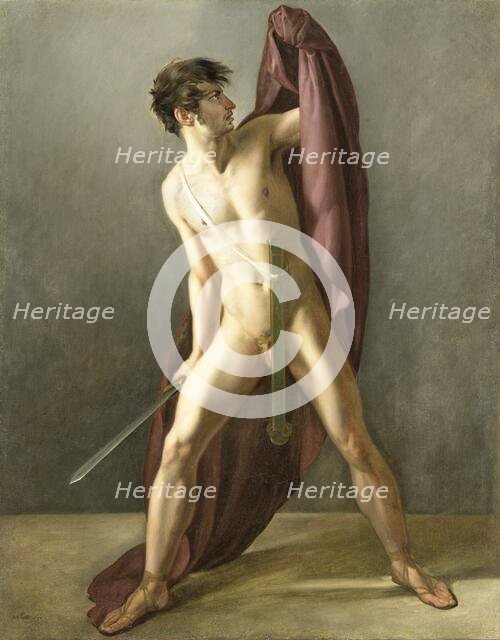 Warrior with Drawn Sword, 1808. Creator: Joannes Echarcus Carolus Alberti.