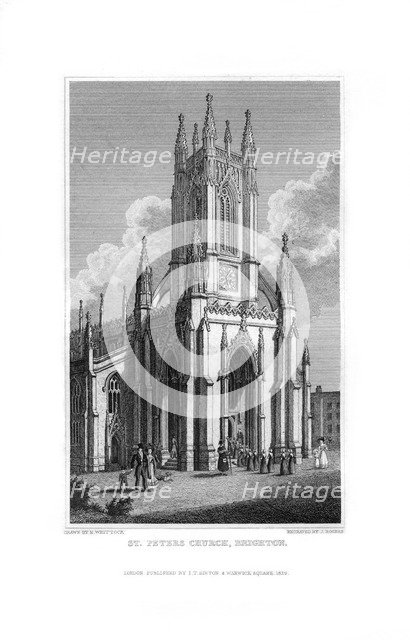 St Peter's Church, Brighton, East Sussex, 1829.Artist: J Rogers