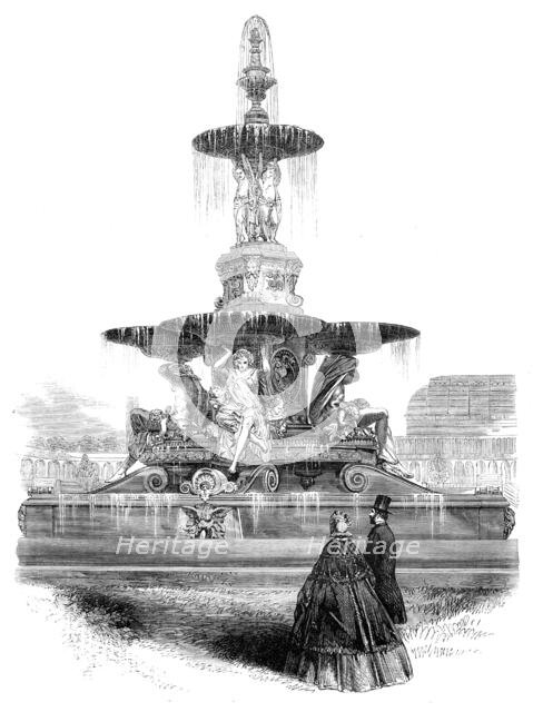 Fountain in the Royal Horticultural Society's Gardens, designed by Hubert, 1862. Creator: Unknown.
