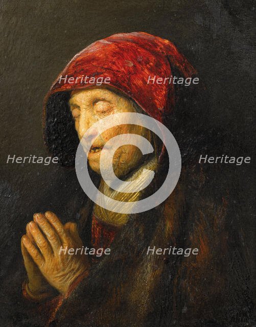 Old Woman Praying, c 1629-1630. Creator: Rembrandt van Rhijn (1606-1669).