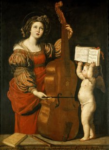 Saint Cecilia Playing the Viol, c. 1616-1617. Creator: Domenichino (1581-1641).