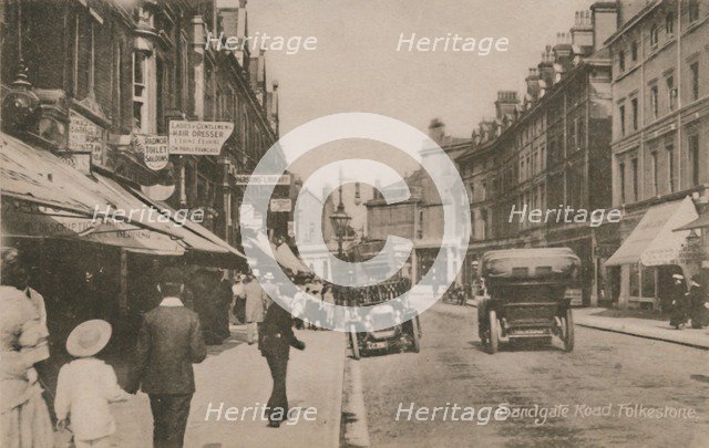 'Sandgate Road, Folkestone', late 19th-early 20th century. Artist: Unknown.