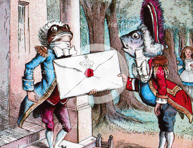 'The Frog Footman delivers the invitation', c1910. Artist: John Tenniel.