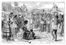 The emancipation of slaves on a West Indian plantation, early 19th century (c1895). Artist: Unknown
