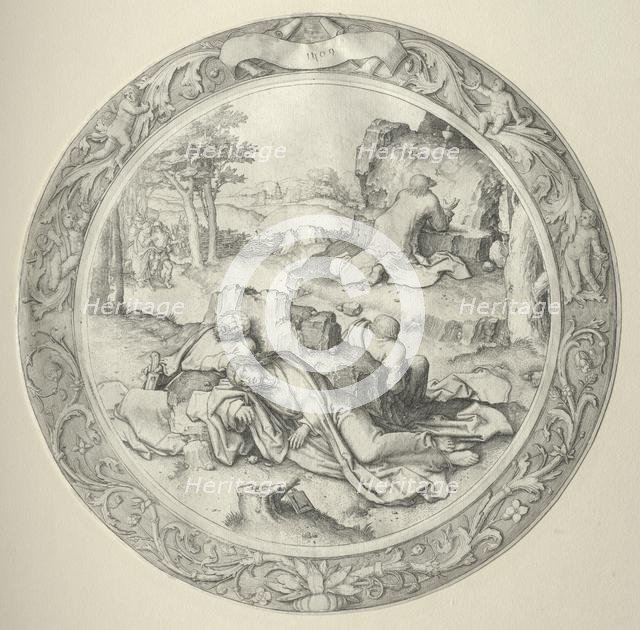 The Round Passion: Christ in Gethsemane (Agony in the Garden), 1509. Creator: Lucas van Leyden (Dutch, 1494-1533).