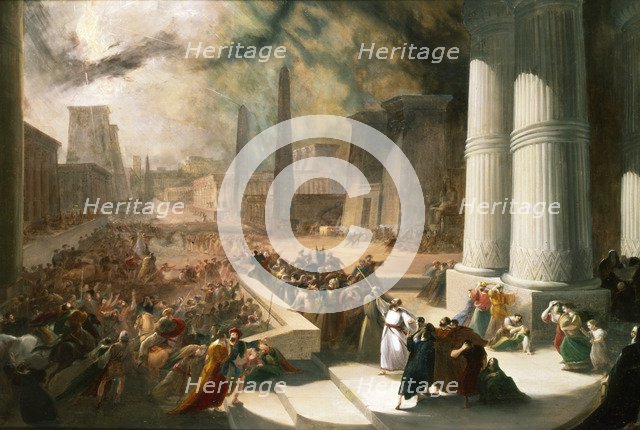 'One of the Seven Plagues of Egypt. The water of the Nile turned blood red', early 19th century. Artist: John Martin