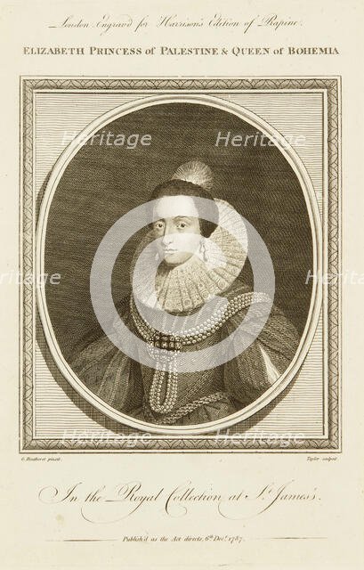 Princess Elisabeth of the Palatinate (1618-1680), 1780s. Creator: Taylor, Isaac (1730-1807).