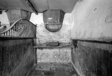 Interior view of an empty horse stall in the mews at 11 Lansdown Crescent, Bath, 1999. Artist: JO Davies