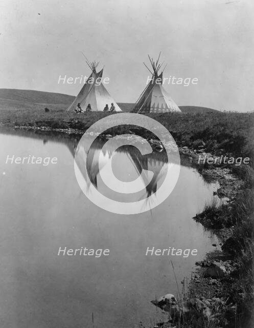 At the water's edge-Piegan, c1910. Creator: Edward Sheriff Curtis.