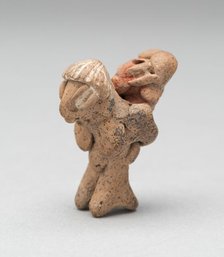 Figurine Depicting a Female Carrying a Child, 500 B.C./300 B.C. Creator: Unknown.