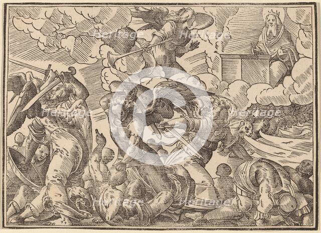 The Four Horsemen of the Apocalypse, published 1630. Creator: Christoph Maurer.
