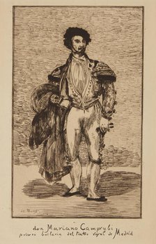 The Dancer (Mariano Caprubi) (Le Bailarin (Mariano Camprubi)), 1862. Creator: Edouard Manet.