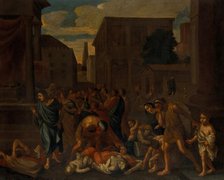 The plague of the Philistines at Ashdod. Creator: Poussin, Nicolas, 1594?-1665 (After).