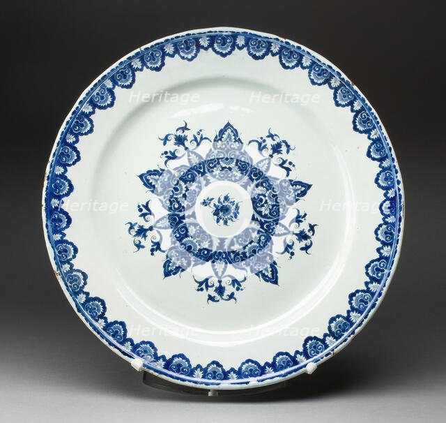 Platter, Rouen, c. 1700/20. Creator: Unknown.