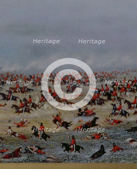 Battle of Tuyutí 1866. Detail of an oil on canvas.