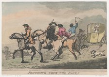 Returning from the Races, December 1, 1791., December 1, 1791. Creator: Thomas Rowlandson.