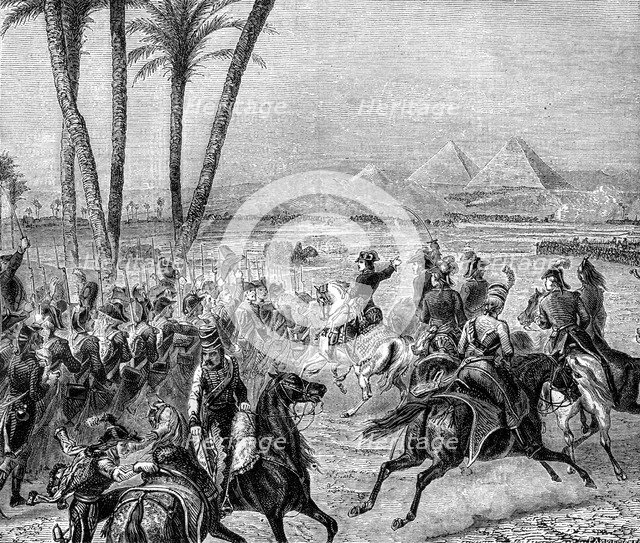 Battle of the Pyramids, 21st July 1798 (1882-1884). Artist: Unknown